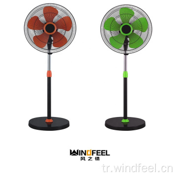 16 İnç Stand Fanı Renkli Bıçaklı Elektrikli Stand Fanı
